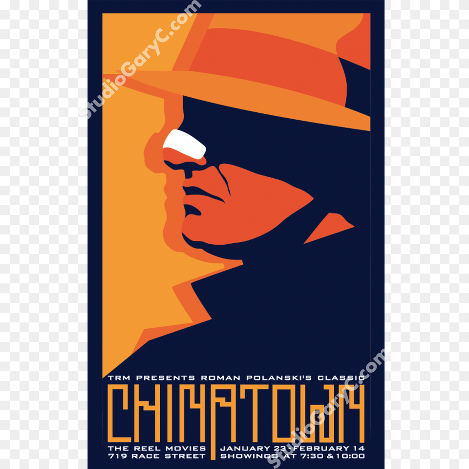 Chinatown Movie Poster, Hat, Advertisement, Clothing, Person Png Image