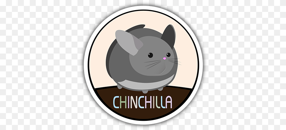 Chinchilla Sticker Premium Vinyl Icon, Animal, Mammal, Rodent, Disk Png