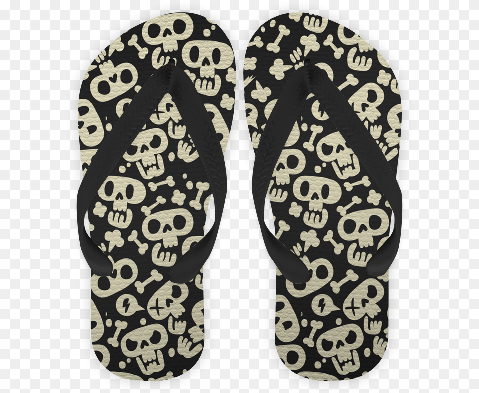 Chinelo Estampa De Caveiras De Cristiano Zoucasna Chinelos, Clothing, Flip-flop, Footwear, Shoe Png Image