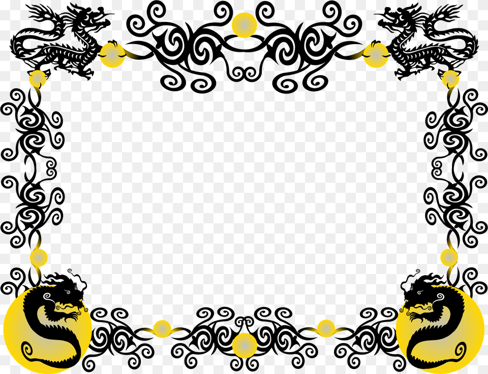 Chinese Dragon Border Free Chinese Dragon Border, Logo Png Image