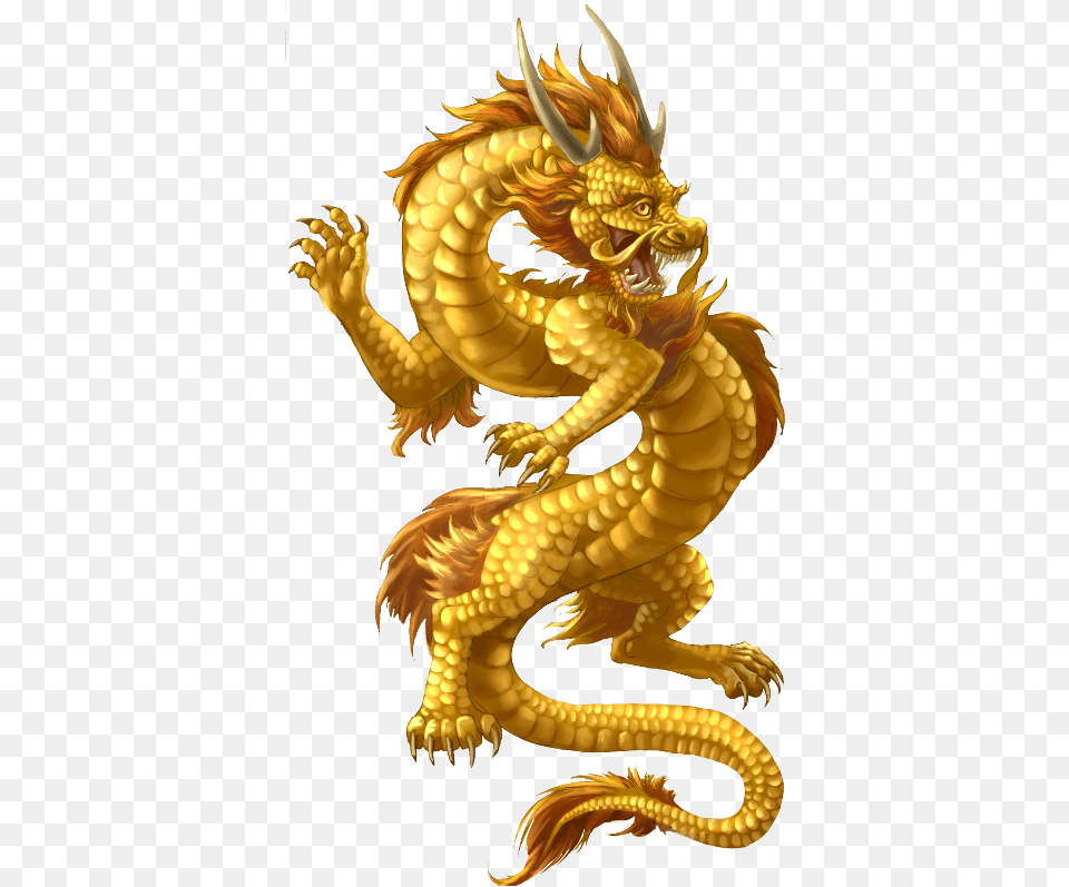 Chinese Dragon Gold Transparent Stickpng Chinese Dragon No Background, Animal, Reptile, Snake Png