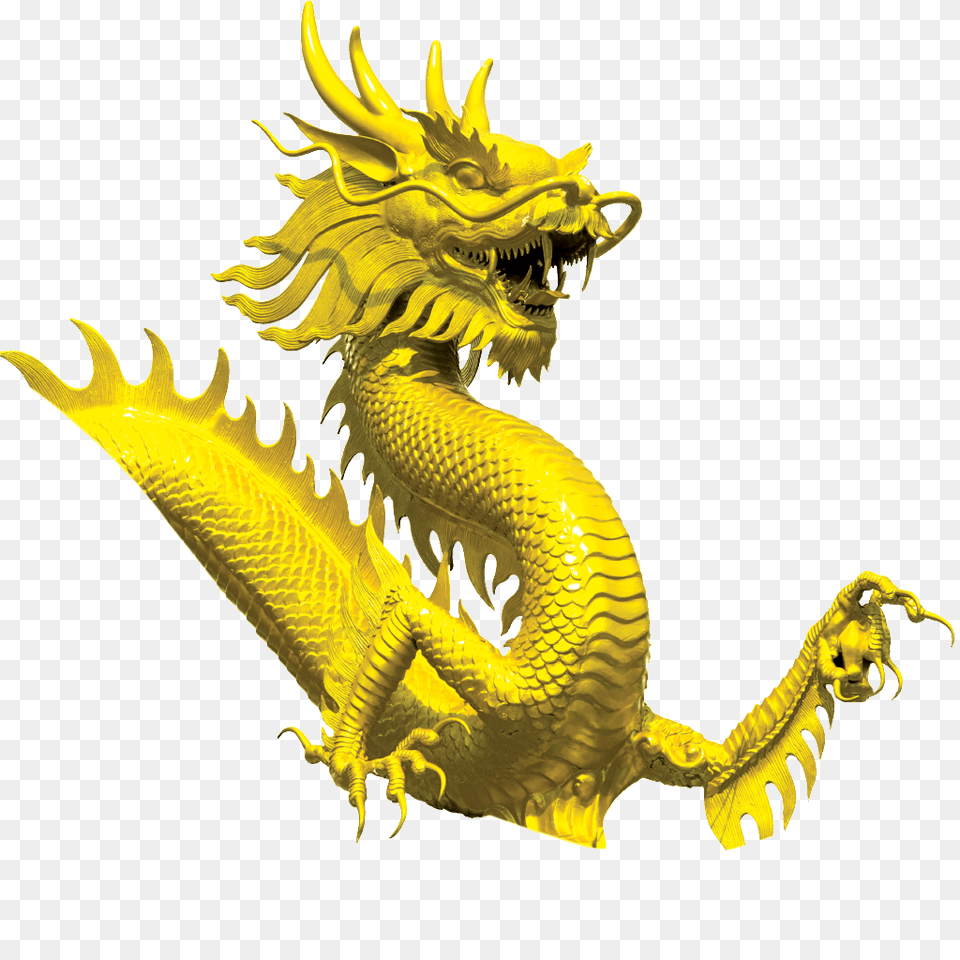 Chinese Dragon Gold Vector Download Vector, Animal, Dinosaur, Reptile Free Transparent Png