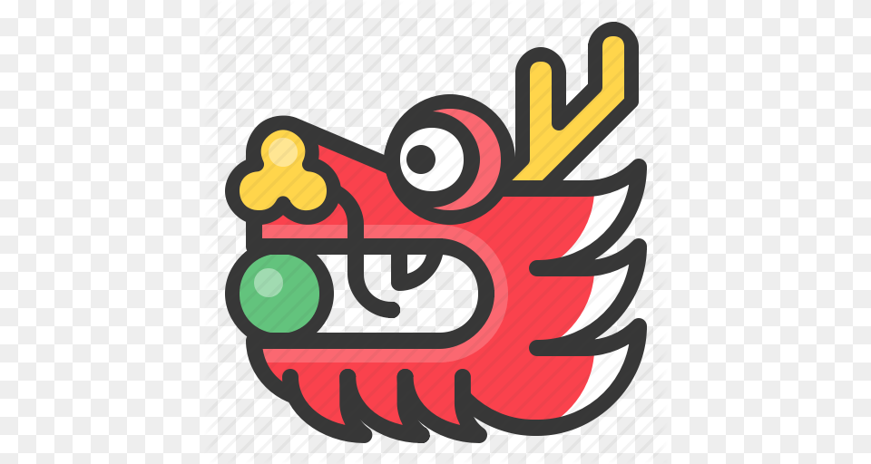 Chinese Dragon Head New Year Icon, Bulldozer, Machine Png Image