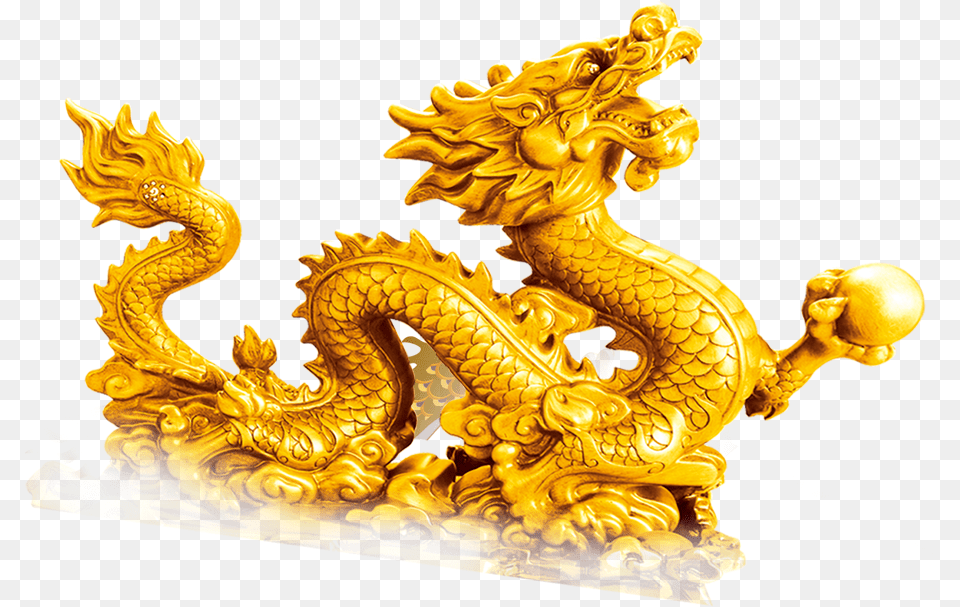 Chinese Dragon Icon Chinese Dragon Statue, Treasure, Gold, Animal, Dinosaur Free Png