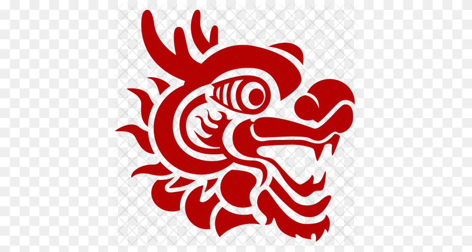 Chinese Dragon Icon Of Flat Style Dragon Chinese New Year Symbol, Dynamite, Weapon, Pattern, Food Free Transparent Png