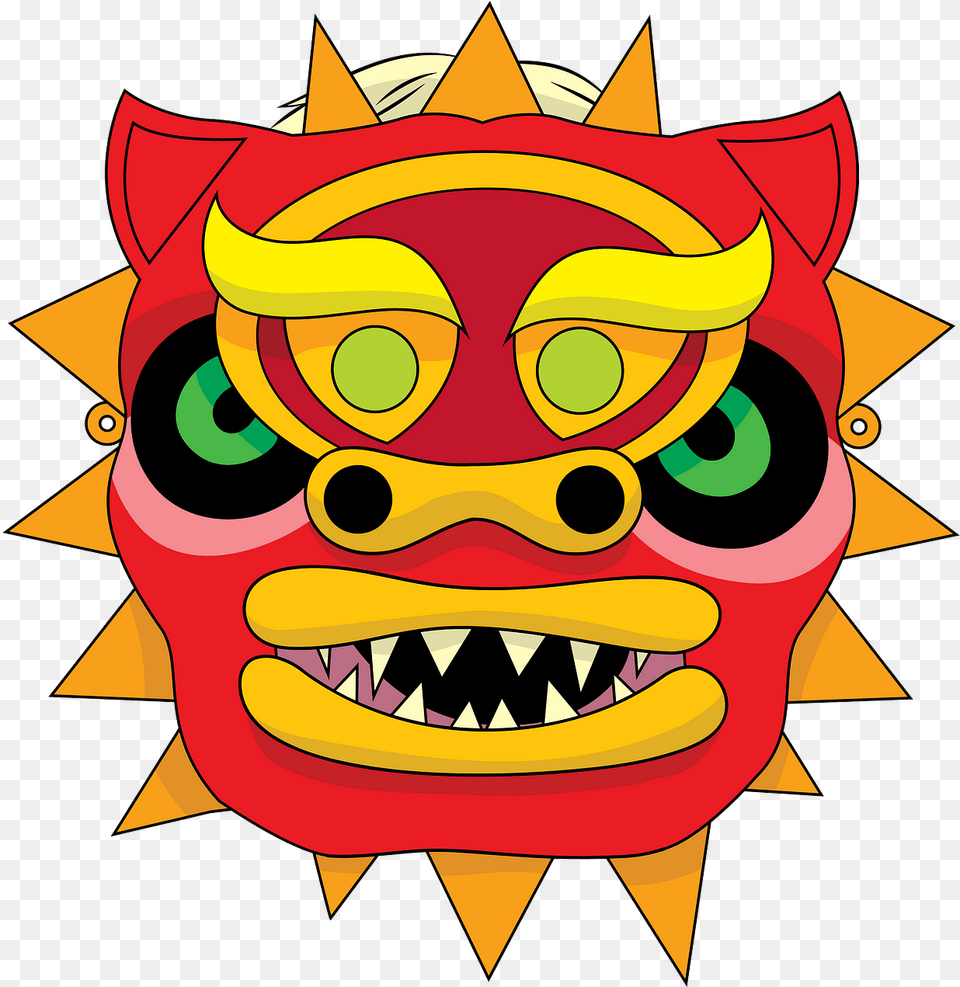 Chinese Dragon Mask Clipart Download Creazilla Chinese Dragon Face Mask, Dynamite, Weapon Png