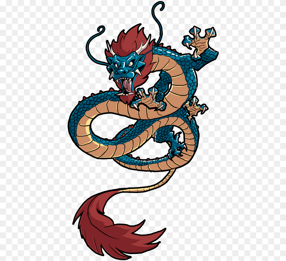 Chinese Dragon Sticker By Godzillama White 3x3 Illustration Free Transparent Png