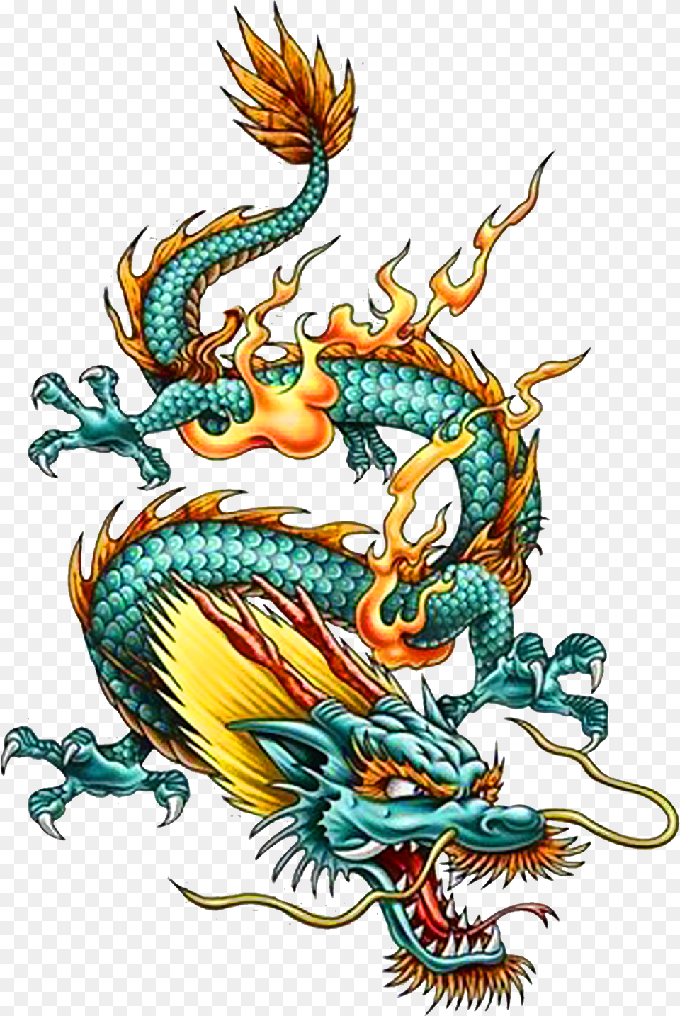 Chinese Dragon Tattoo, Animal, Dinosaur, Reptile Free Png Download