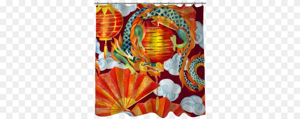 Chinese Dragon Watercolor Seamless Pattern Chinese Dragon Visual Arts, Art, Lamp Free Png