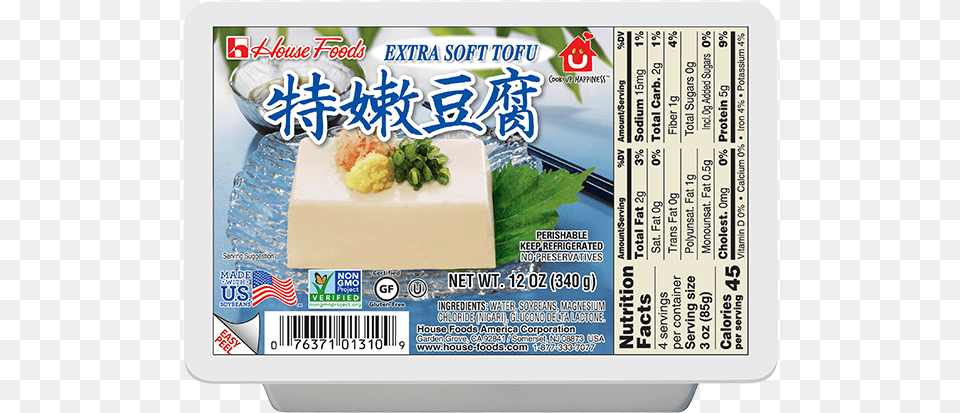 Chinese Extra Soft Tofu Nutrition Facts, Food, Lunch, Meal Free Transparent Png