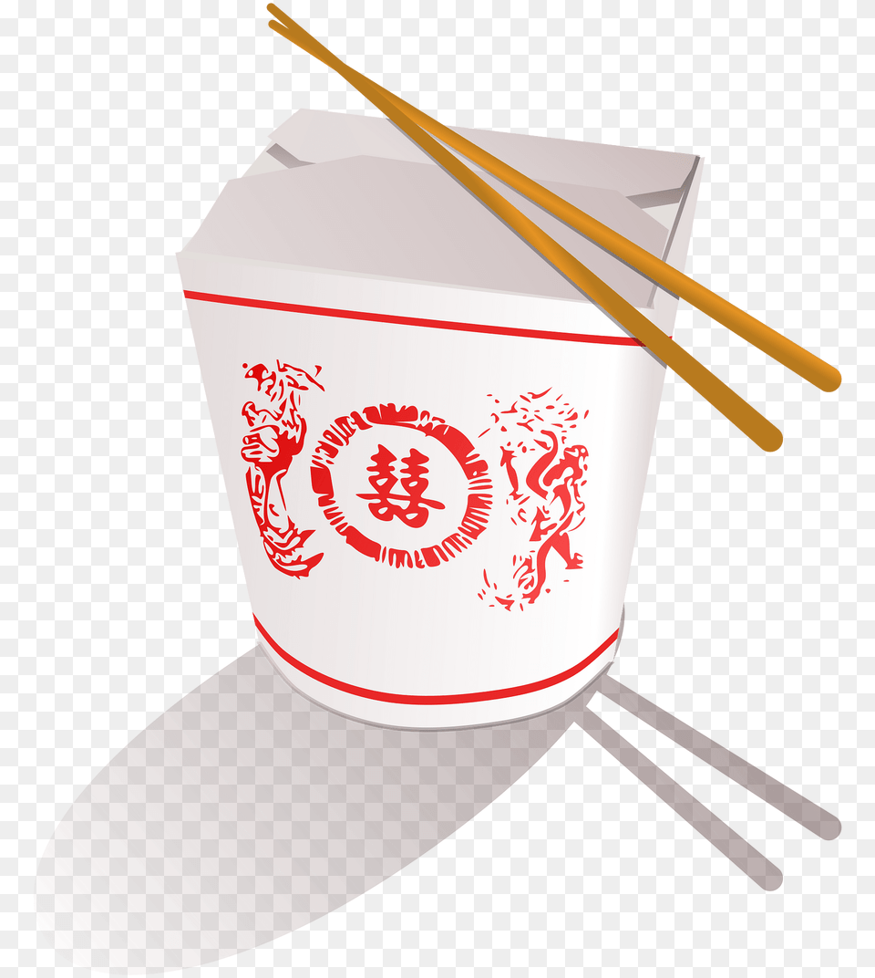 Chinese Fast Food Clipart, Chopsticks, Cup, Cutlery Png Image