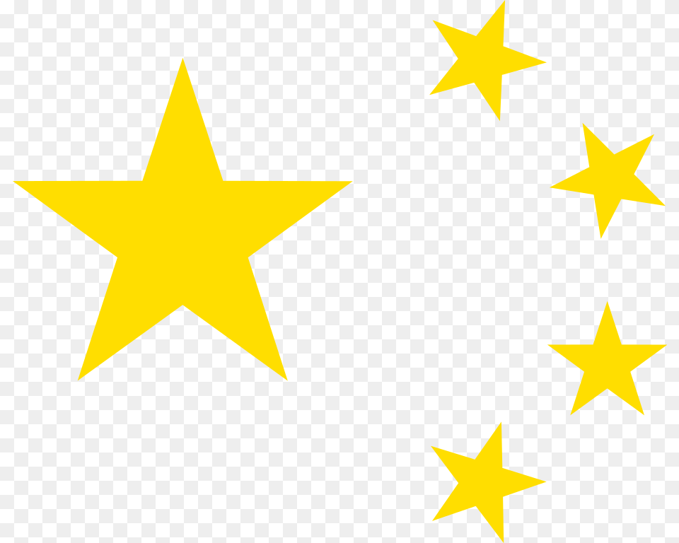 Chinese Flag Yellow Stars, Star Symbol, Symbol Free Transparent Png