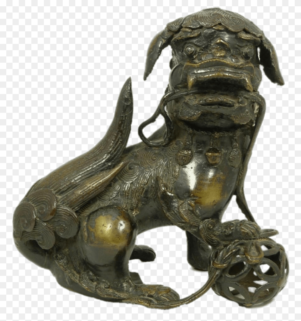 Chinese Foo Dog, Bronze, Accessories, Ornament, Art Png Image