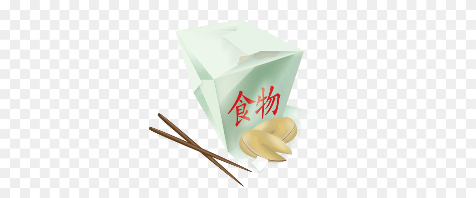 Chinese Food Box, Chopsticks Png