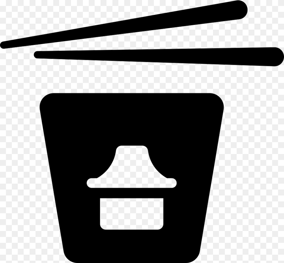 Chinese Food Box And Chopsticks Chopstick Icon, Stencil Free Transparent Png