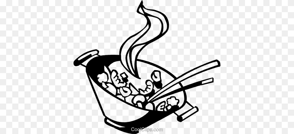 Chinese Food Cooking In A Wok Royalty Vector Clip Art, Device, Grass, Lawn, Lawn Mower Free Transparent Png