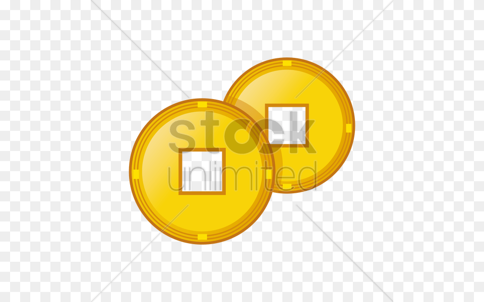 Chinese Gold Coins Vector Image, Text, Symbol, Number Free Png Download