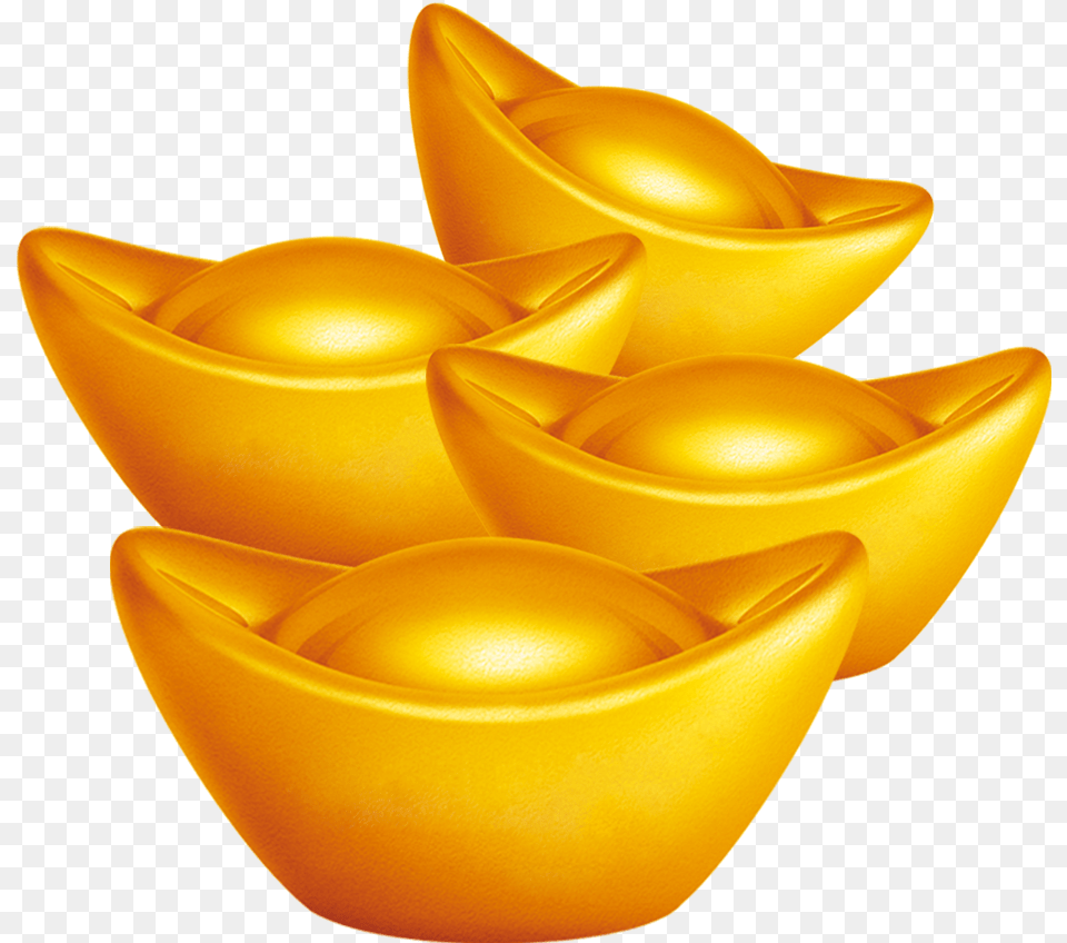 Chinese Gold Ingot Coin New Year Transprent Gold Coin Chinese New Year, Bowl Free Transparent Png