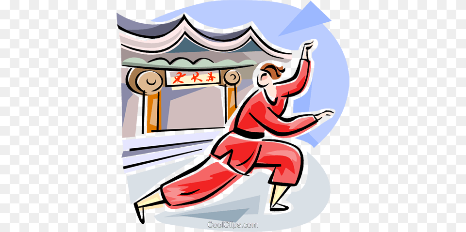 Chinese Gongfu Royalty Vector Clip Art Illustration, Martial Arts, Person, Sport, Tai Chi Free Png