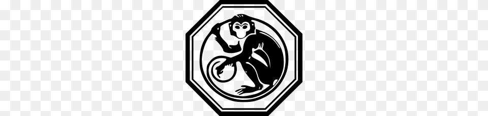Chinese Horoscope Monkey Sign Clipart, Person, Animal, Wildlife, Mammal Png Image