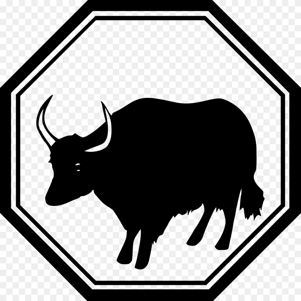 Chinese Horoscope Ox Sign Clipart, Animal, Cattle, Livestock, Mammal Png Image