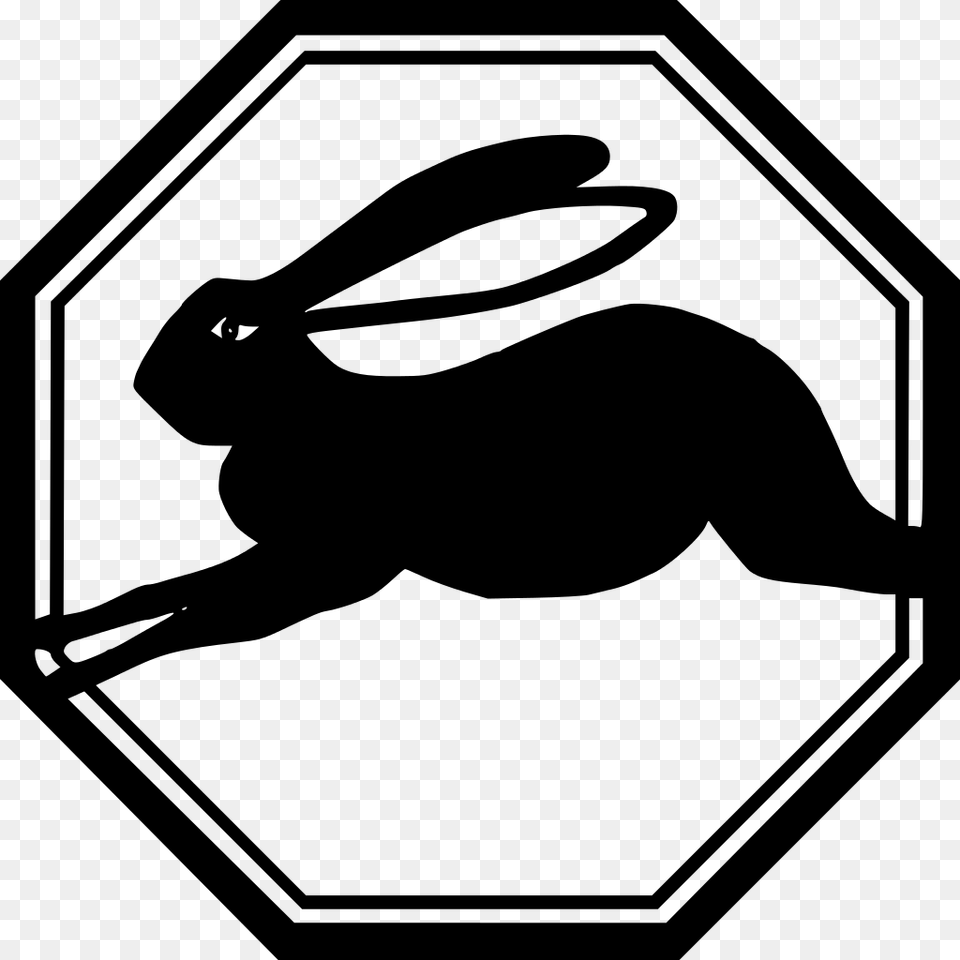 Chinese Horoscope Rabbit Sign Clipart, Symbol, Road Sign, Person Free Png Download