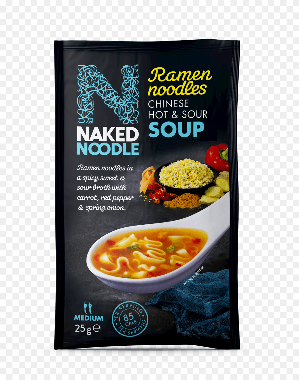 Chinese Hot Sour Cup Soup Naked Noodle, Advertisement, Food, Meal, Poster Free Png Download