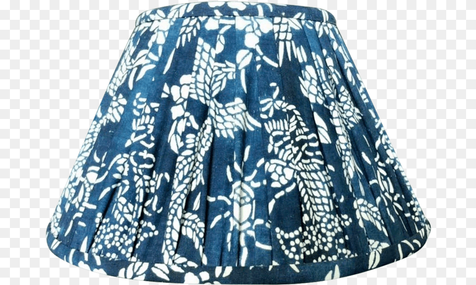Chinese Indigo Cotton Gathered Lamp Shade Lampshade, Clothing, Skirt Free Png Download