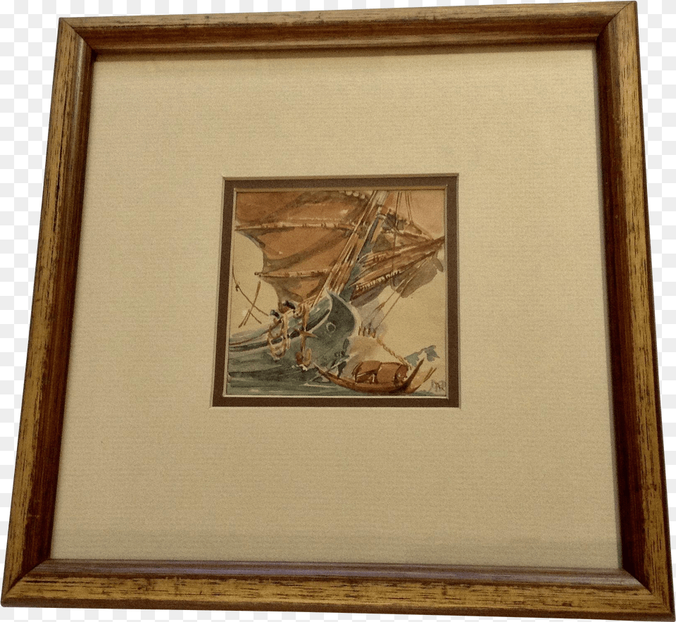 Chinese Junk And Skiff Small Nautical Watercolor Painting Watercolor Painting, Photo Frame, Art Free Transparent Png