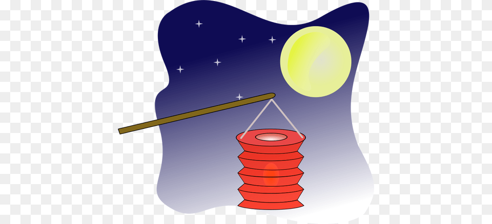 Chinese Lantern On Moonlight Vector Graphics, Lamp, Balloon Free Png Download
