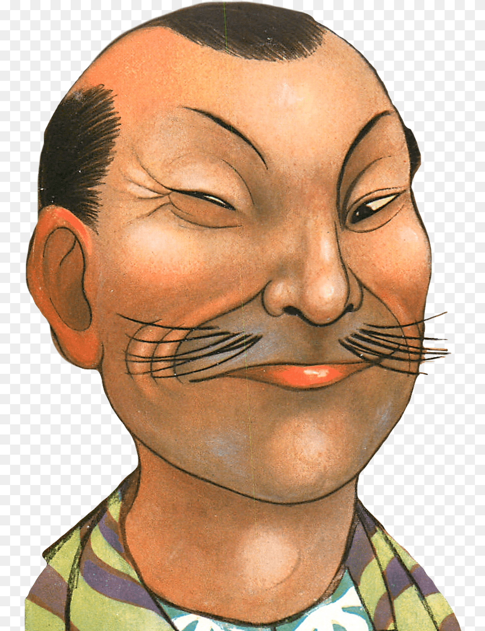 Chinese Man China Wink Winking Face Retro Vintage Visual Arts, Adult, Person, Woman, Head Free Transparent Png