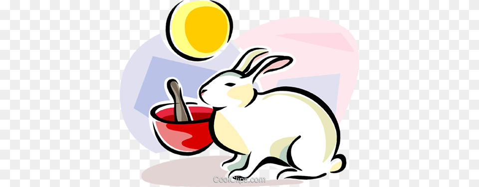 Chinese Moon Festival Royalty Vector Clip Art Illustration, Animal, Mammal, Rabbit Png