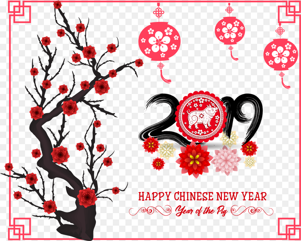 Chinese New Year, Graphics, Art, Envelope, Floral Design Free Png Download