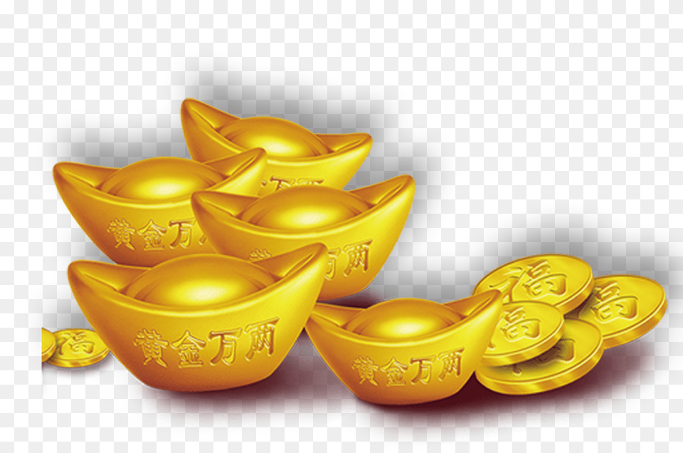 Chinese New Year, Gold, Treasure Free Png
