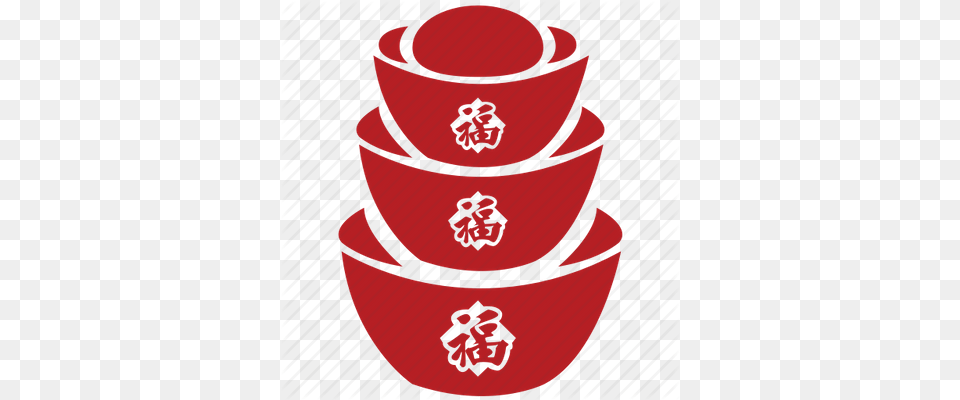 Chinese New Year Bowls Transparent Stickpng Firework Clipart Transparent Background Chinese New Year, Bowl, Mixing Bowl Free Png Download
