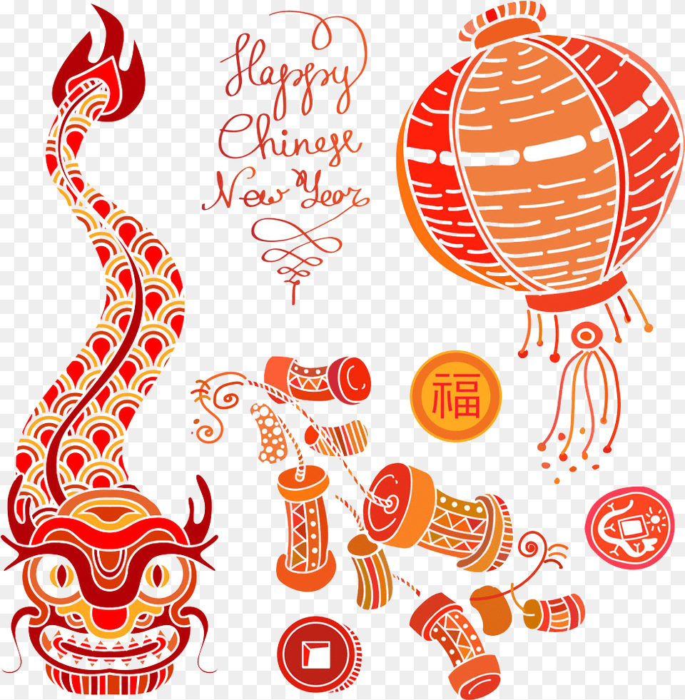 Chinese New Year Firecracker Firecracker Chinese New Year Icons, Festival Free Png