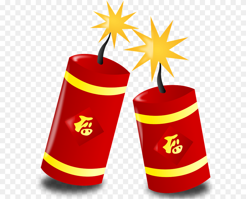Chinese New Year Fireworks Clipart Chinese New Year Clip Art, Dynamite, Weapon Free Png