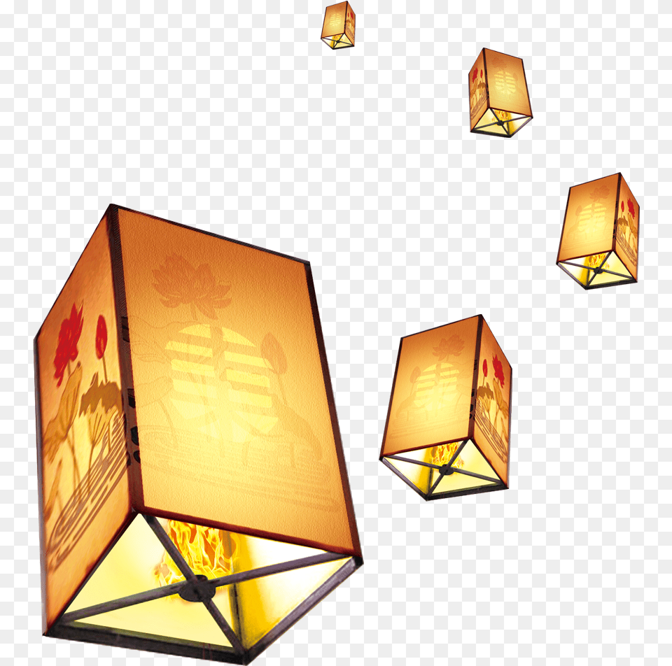 Chinese New Year Floating Lantern, Lamp, Lampshade, Lighting Free Png Download