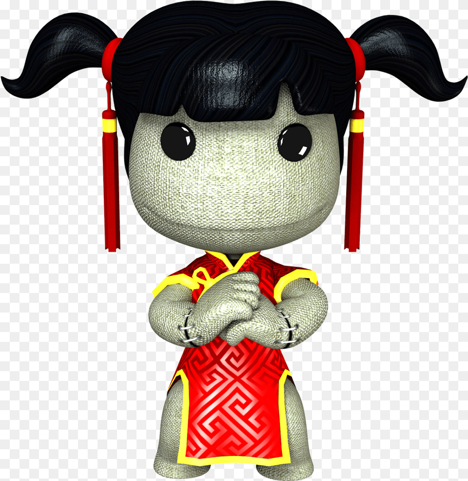 Chinese New Year Girl Costume Little Big Planet Sackgirl, Toy, People, Person, Baby Png Image