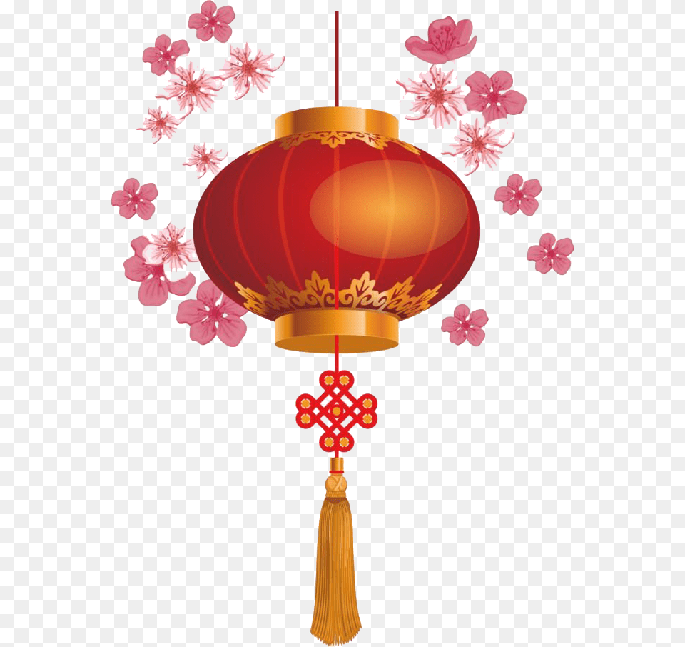 Chinese New Year Lantern File Chinese Lantern Transparent, Lamp, Chandelier, Flower, Plant Free Png Download