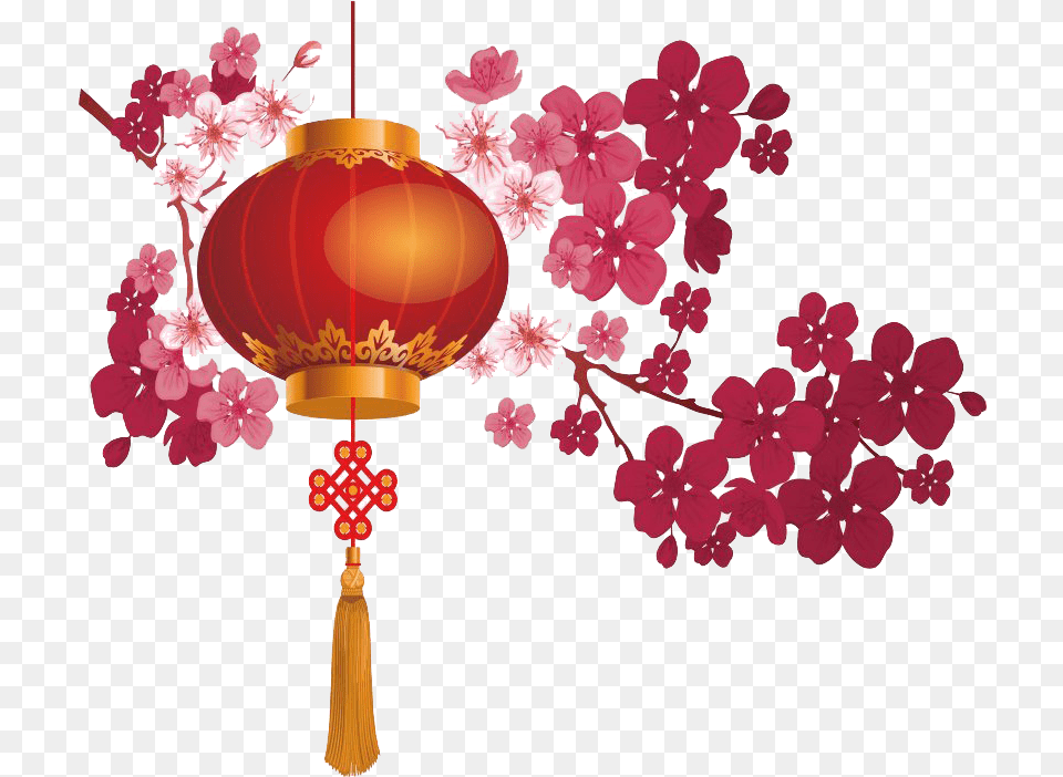 Chinese New Year Lantern Transparent Mart Free Chinese New Year, Flower, Lamp, Plant Png Image