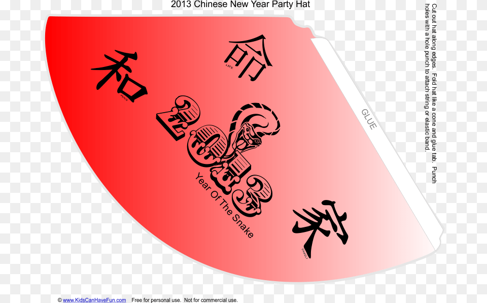 Chinese New Year Party Hat Kanji For Peace, Nature, Outdoors, Sea, Water Free Png