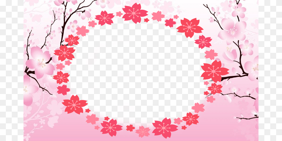 Chinese New Year Picture Frame, Flower, Plant, Cherry Blossom, Face Png