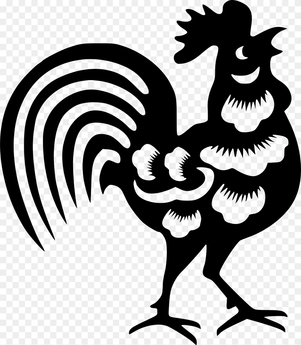 Chinese New Year Rooster 2017 Clip Arts Chinese New Year Rooster Clipart, Gray Free Png