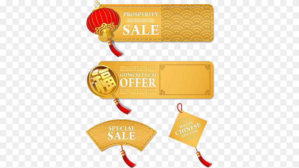 Chinese New Year Sale, Paper, Text, Gold Free Png