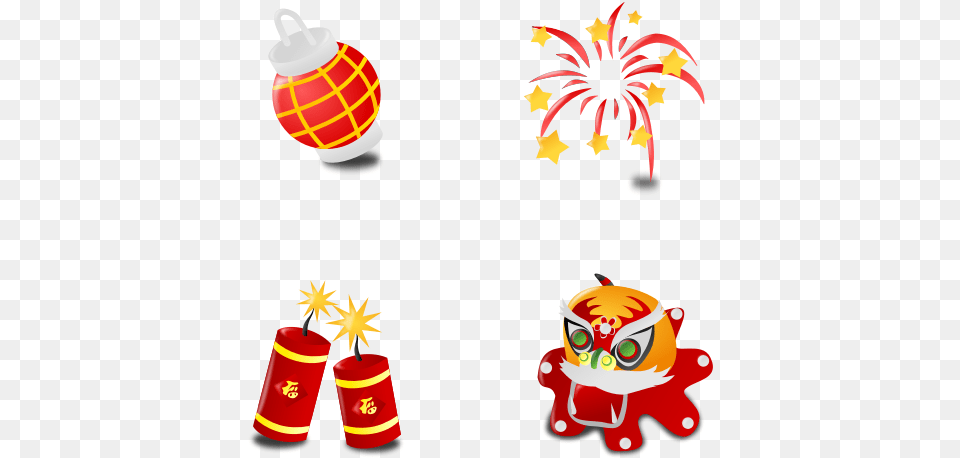 Chinese New Years Icon Set Chinese New Year Icon, Weapon, Dynamite, Bottle, Shaker Free Transparent Png