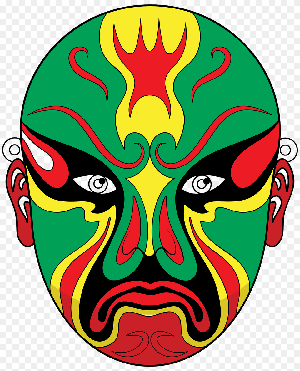 Chinese Opera Mask Green Clipart, Head, Person Free Png Download