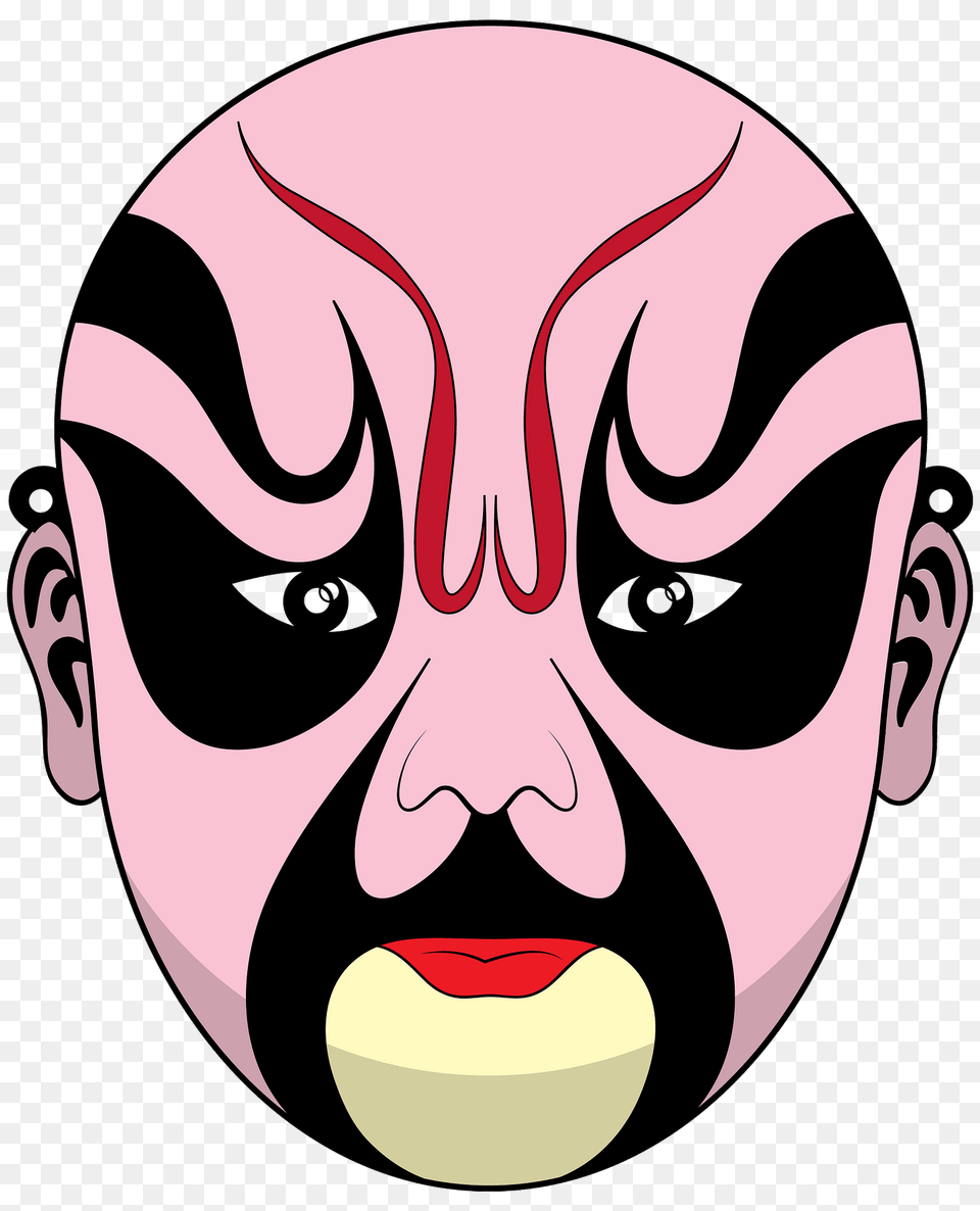 Chinese Opera Mask Pink Clipart, Head, Person, Face, Photography Free Transparent Png