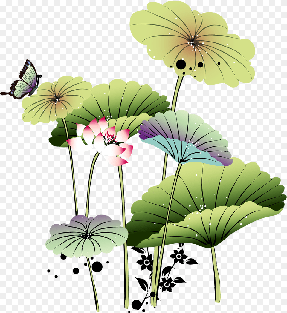 Chinese Painting Wash Art Lotus Flower Drawing Chinese, Geranium, Plant, Graphics, Pattern Free Png