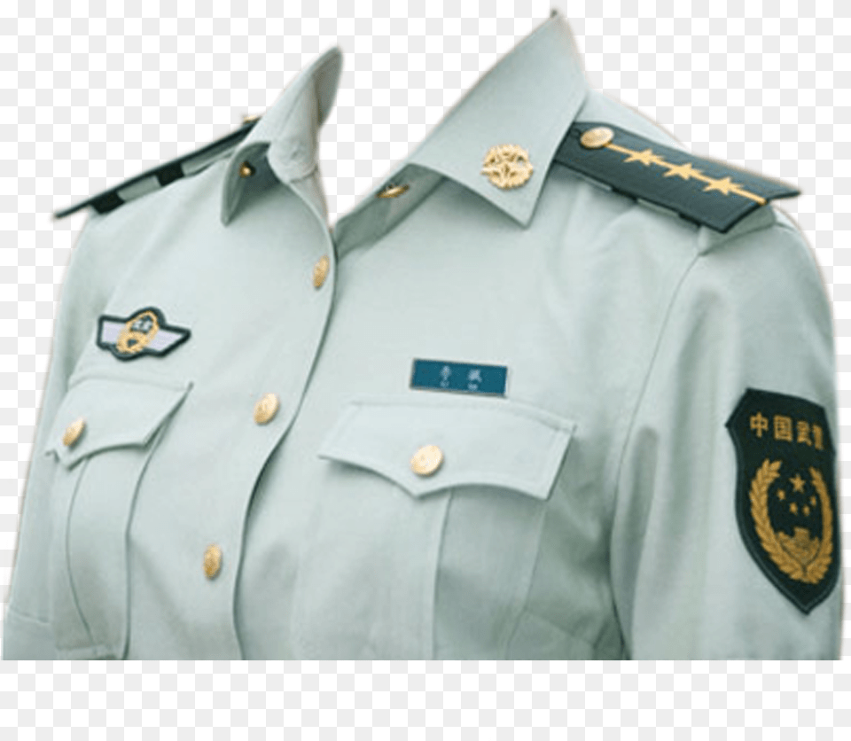Chinese Police Uniform Police Uniform, Clothing, Shirt, Badge, Logo Png Image